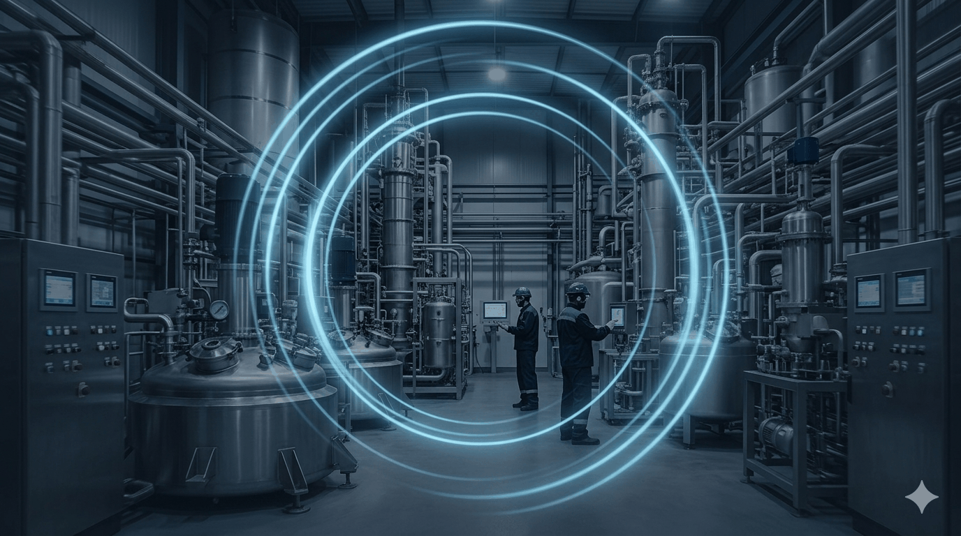 Industria química con trazabilidad y control de fórmulas